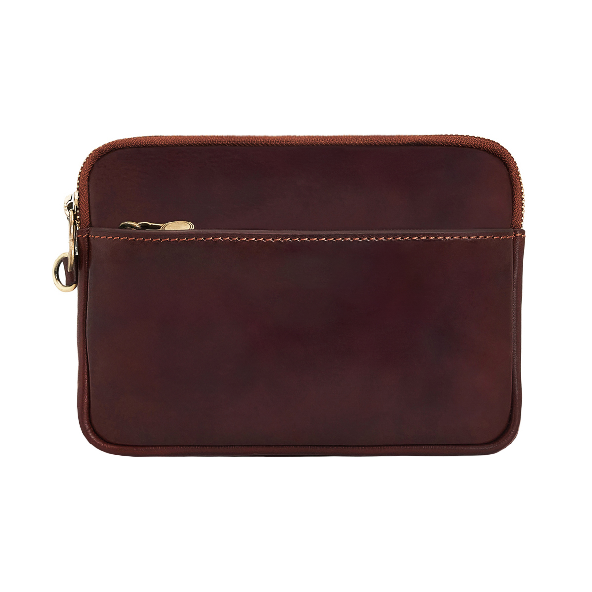 Minimalist Full Grain Leather Clutch With Detachable Wrist Strap