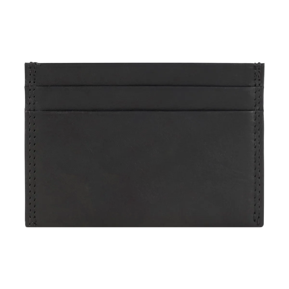Four-Slot Slim Full Grain Leather Card Holder For Daily Business Use
