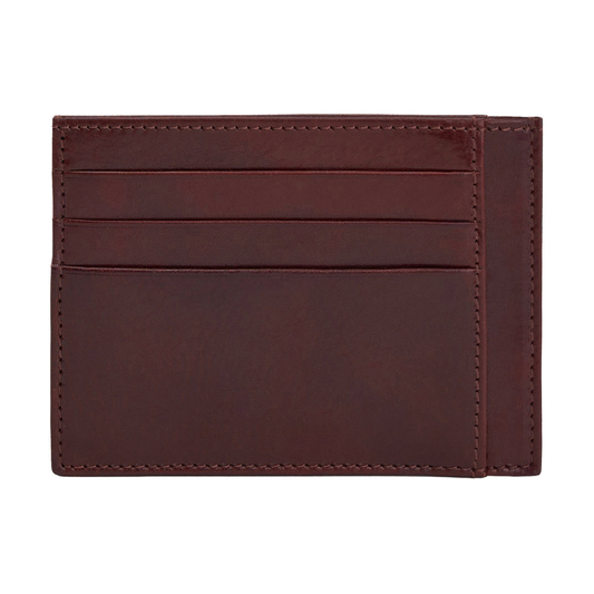 Nine-Slot Hand-Buffered Full Grain Leather Card Holder