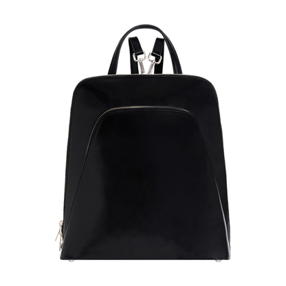 Ergonomic Hand-Buffered Full Grain Leather Minimalist Backpack With Padded Laptop Slot